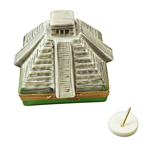 Load image into Gallery viewer, Rochard "Mayan Pyramid with Removable Sundial" Limoges Box

