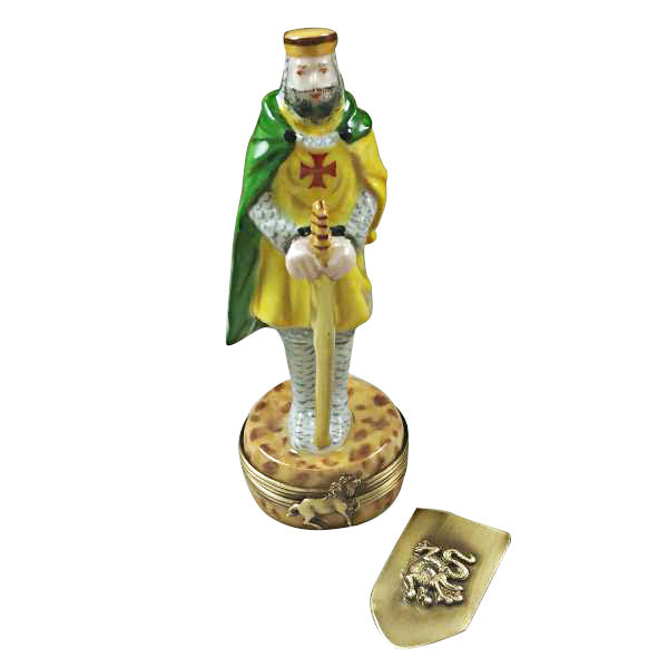 Load image into Gallery viewer, Rochard &quot;King with Sword and Removable Shield&quot; Limoges Box

