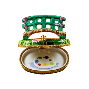 Rochard "Monet Bridge with Water Lilies with Removable Palette" Limoges Box