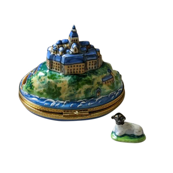 Load image into Gallery viewer, Rochard &quot;Mount Saint Michele With Removable Lamb&quot; Limoges Box
