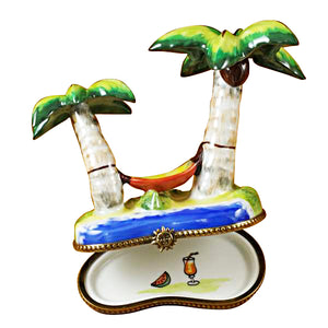 Rochard "Palm Tree with Hammock" Limoges Box
