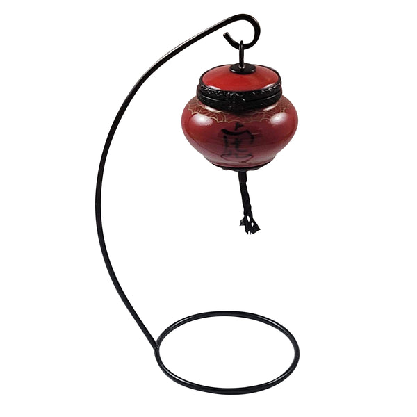 Load image into Gallery viewer, Rochard "Chinese Lantern on Brass Stand" Limoges Box
