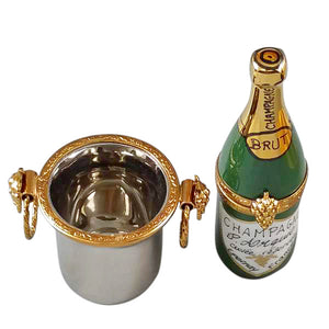 Rochard "Champagne Bottle in Silver Bucket" Limoges Box