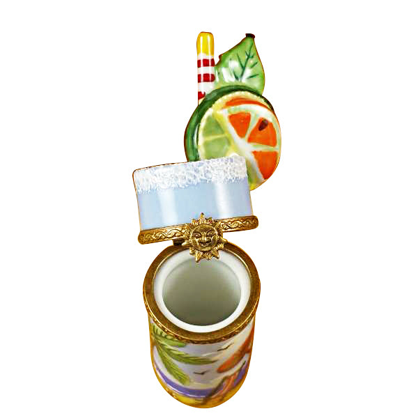 Load image into Gallery viewer, Rochard &quot;Tropical Cocktail Glass&quot; Limoges Box
