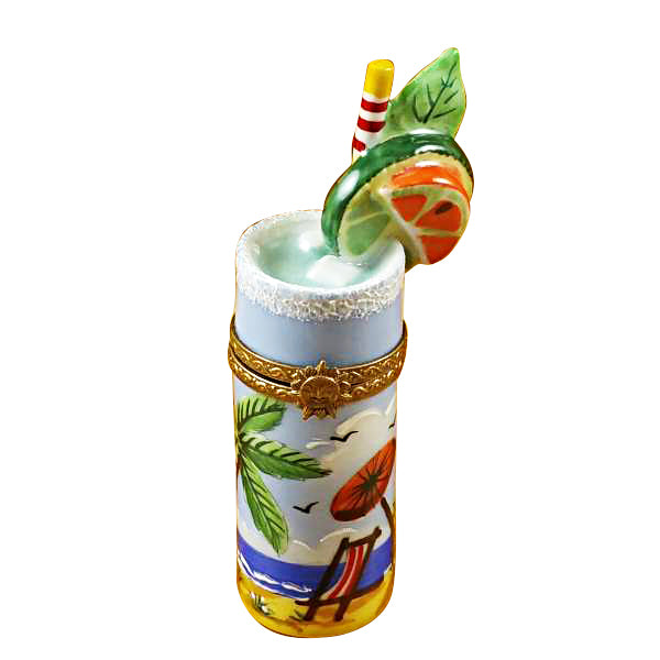 Load image into Gallery viewer, Rochard &quot;Tropical Cocktail Glass&quot; Limoges Box
