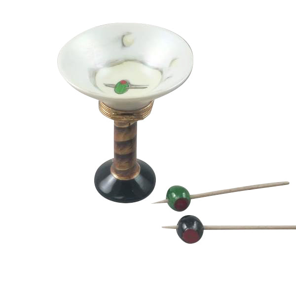 Load image into Gallery viewer, Rochard &quot;Martini Glass with Olives&quot; Limoges Box
