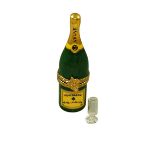 Rochard "Veuve Clientele Champagne Bottle with Flute" Limoges Box