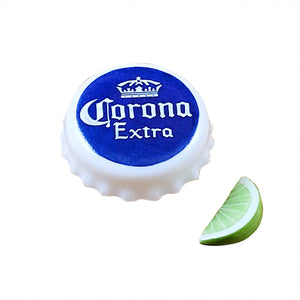 Rochard "Corona Beer Cap with Lime Slice" Limoges Box