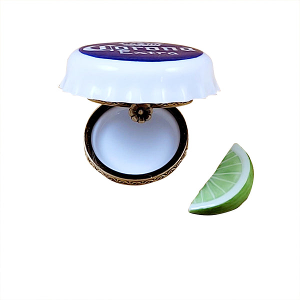 Load image into Gallery viewer, Rochard &quot;Corona Beer Cap with Lime Slice&quot; Limoges Box
