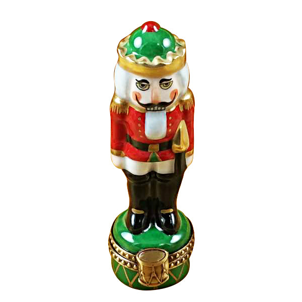 Load image into Gallery viewer, Rochard &quot;Nutcracker on Green Base&quot; Limoges Box
