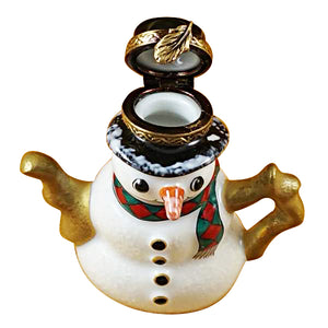 Rochard "Snowman Teapot" Limoges Box