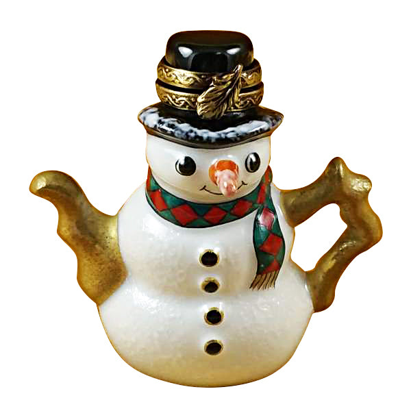 Load image into Gallery viewer, Rochard "Snowman Teapot" Limoges Box
