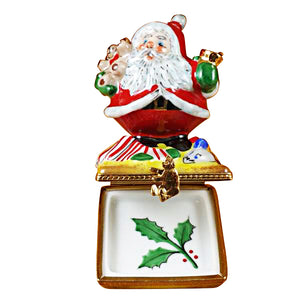 Rochard "Santa with Bell" Limoges Box