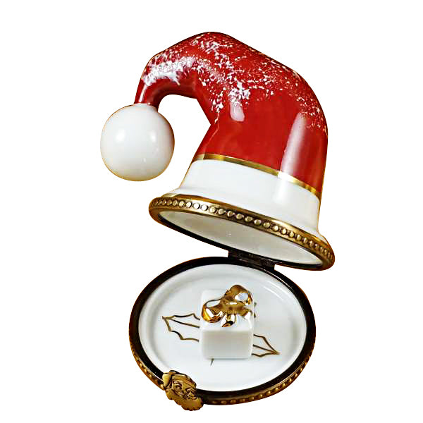 Load image into Gallery viewer, Rochard &quot;Santa Hat with Present&quot; Limoges Box
