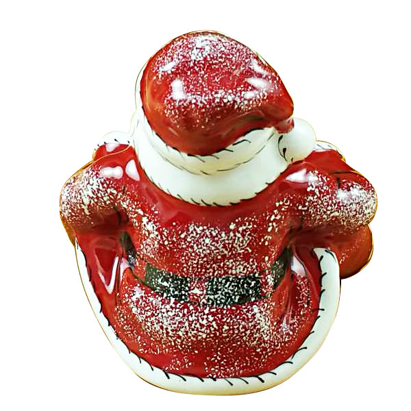 Load image into Gallery viewer, Rochard &quot;Santa Sitting with Gift Bag&quot; Limoges Box
