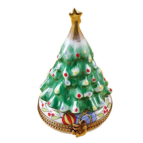 Load image into Gallery viewer, Rochard &quot;Christmas Tree with Star&quot; Limoges Box
