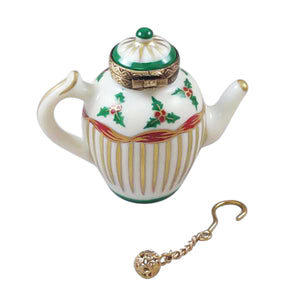 Rochard "Christmas Teapot with Metal Teaball" Limoges Box