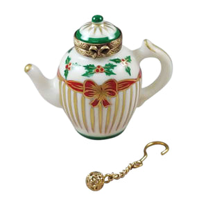 Rochard "Christmas Teapot with Metal Teaball" Limoges Box