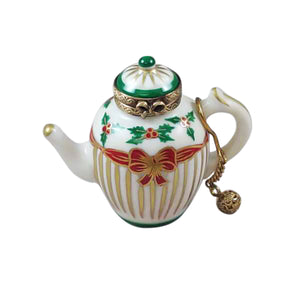 Rochard "Christmas Teapot with Metal Teaball" Limoges Box