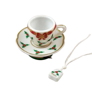 Rochard "Christmas Teacup with Teabag" Limoges Box