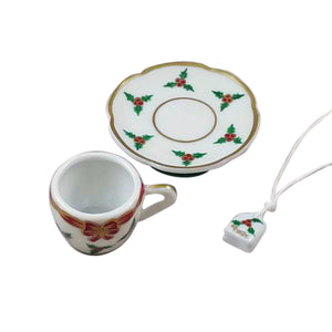 Rochard "Christmas Teacup with Teabag" Limoges Box