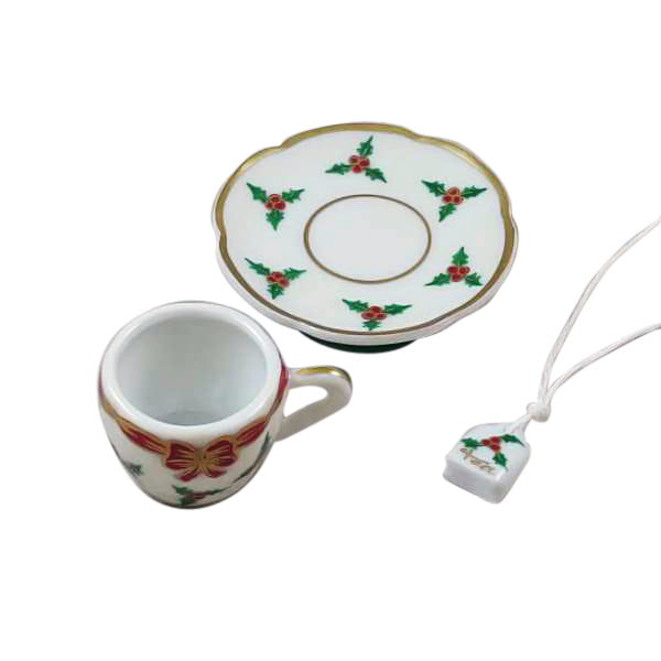 Load image into Gallery viewer, Rochard &quot;Christmas Teacup with Teabag&quot; Limoges Box
