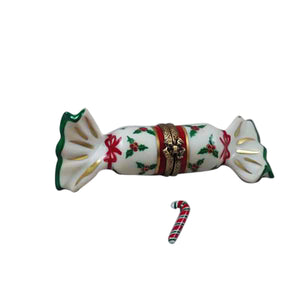 Rochard "Christmas Cracker with Candy Cane" Limoges Box