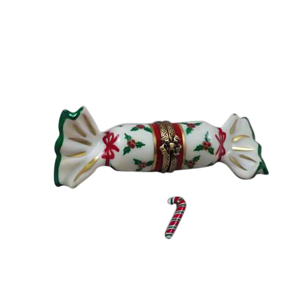 Load image into Gallery viewer, Rochard &quot;Christmas Cracker with Candy Cane&quot; Limoges Box
