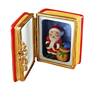 Rochard "Santa Book with Removable Santa" Limoges Box