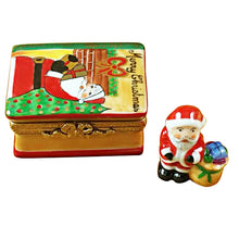 Load image into Gallery viewer, Rochard &quot;Santa Book with Removable Santa&quot; Limoges Box