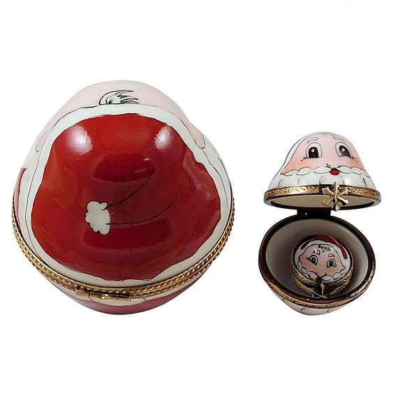 Load image into Gallery viewer, Rochard &quot;Old World Nesting Stacking Santas&quot; Limoges Box

