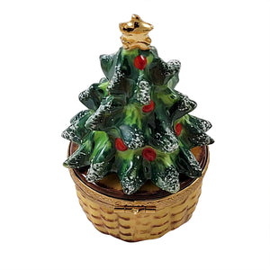 Rochard "Christmas Tree on Basket" Limoges Box