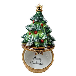 Rochard "Christmas Tree on Basket" Limoges Box