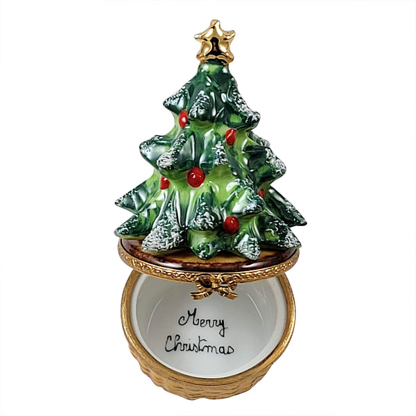 Load image into Gallery viewer, Rochard &quot;Christmas Tree on Basket&quot; Limoges Box
