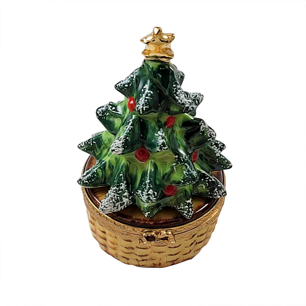 Load image into Gallery viewer, Rochard &quot;Christmas Tree on Basket&quot; Limoges Box
