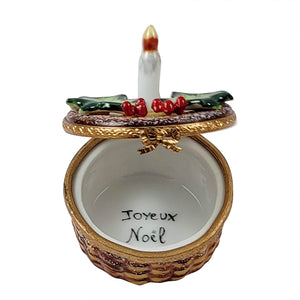 Rochard "Christmas Candle with Holly" Limoges Box