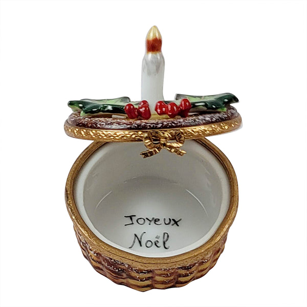 Load image into Gallery viewer, Rochard &quot;Christmas Candle with Holly&quot; Limoges Box
