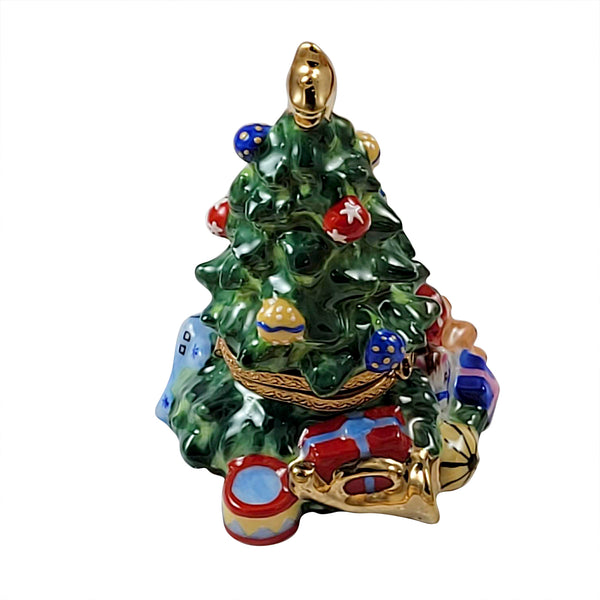 Load image into Gallery viewer, Rochard "Christmas Tree with Teddy Bear and Presents" Limoges Box
