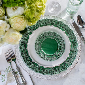 Arte Italica Renaissance Italian Green Dinner Plate