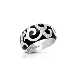 Belle Etoile Royale Band Ring - Black