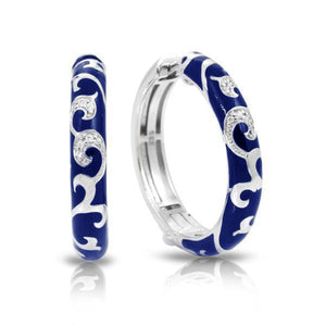 Belle Etoile Royale Hoops Earrings - Blue