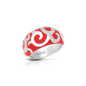 Belle Etoile Royale Band Ring - Red