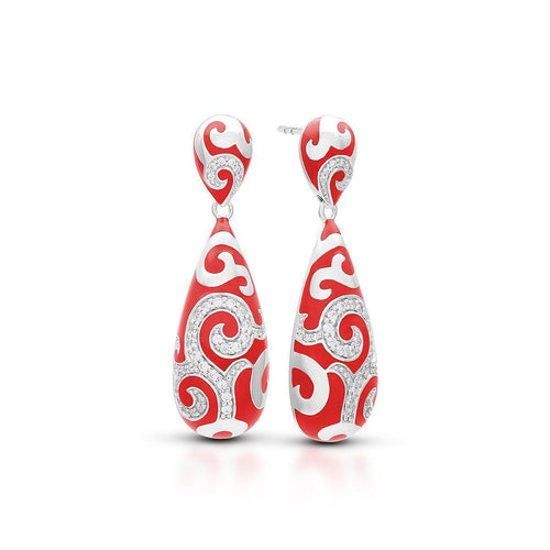 Belle Etoile Royale Drop Earrings - Red