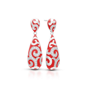 Belle Etoile Royale Drop Earrings - Red