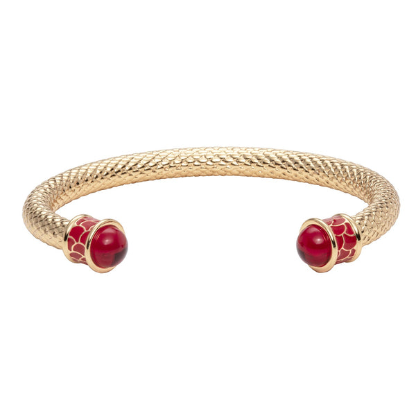 Load image into Gallery viewer, Halcyon Days &quot;Salamander Torque Ruby &amp; Gold&quot; Bangle
