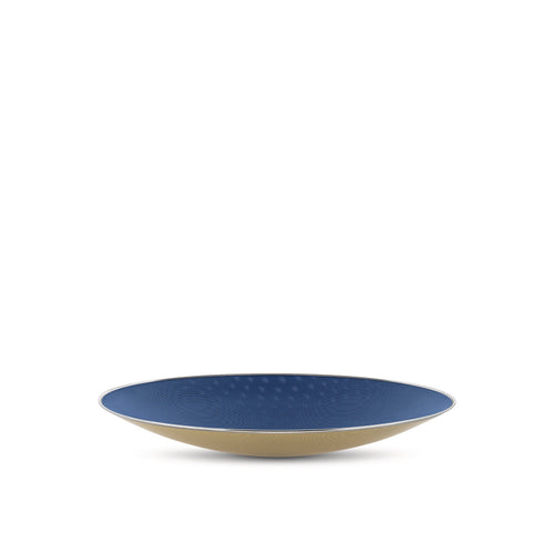 Alessi Cohncave Centrepiece Blue And Ivory / Cm 49 || Inch 19.30″