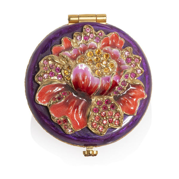 Load image into Gallery viewer, Jay Strongwater Angela - Floral Round Compact - Brocade
