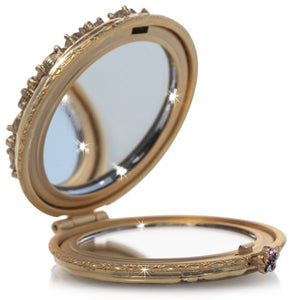 Jay Strongwater Helena Round Jeweled Compact