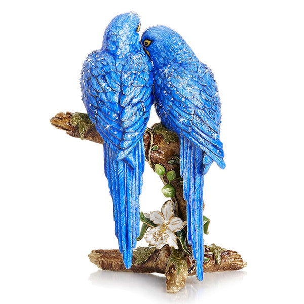 Load image into Gallery viewer, Jay Strongwater Julie &amp; Blaze Macaws on Branch Figurine
