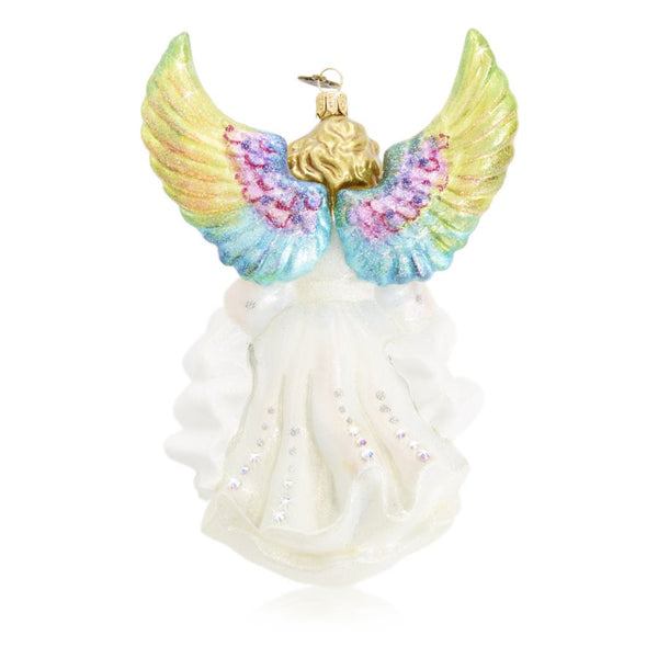 Load image into Gallery viewer, Jay Strongwater Love Angel Glass Ornament

